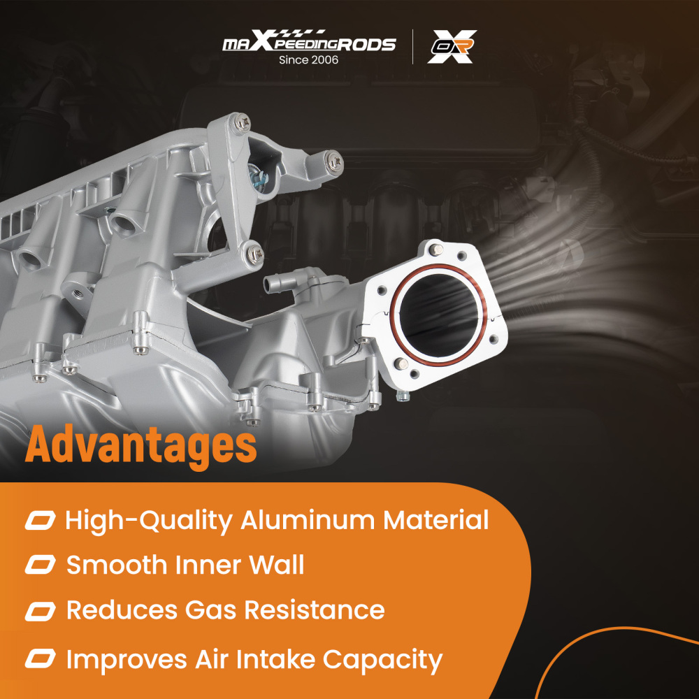 Intake Manifold w/ Runner Control Valve compatible for Jeep Patriot Compass 07-17 Aluminum