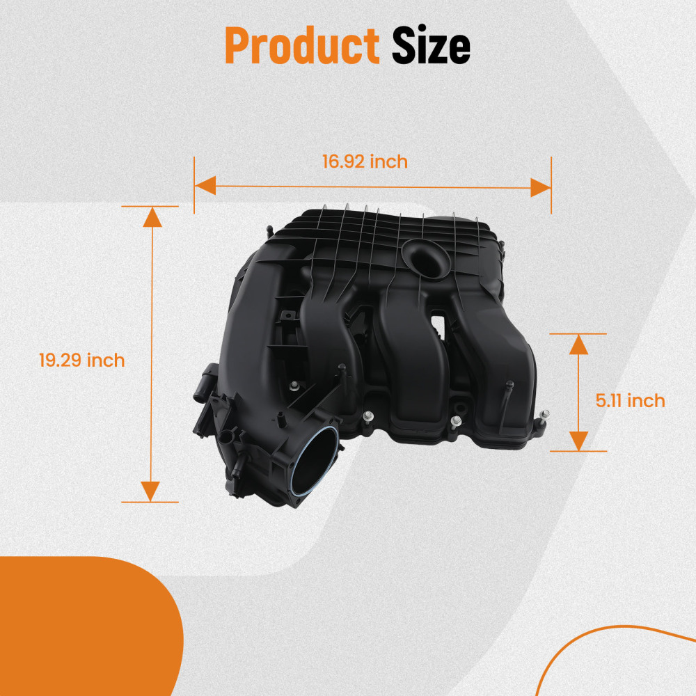 Engine Air Intake Manifold compatible for Jeep Grand Cherokee 2011-2015 3.6L V6-Compatible for Flex
