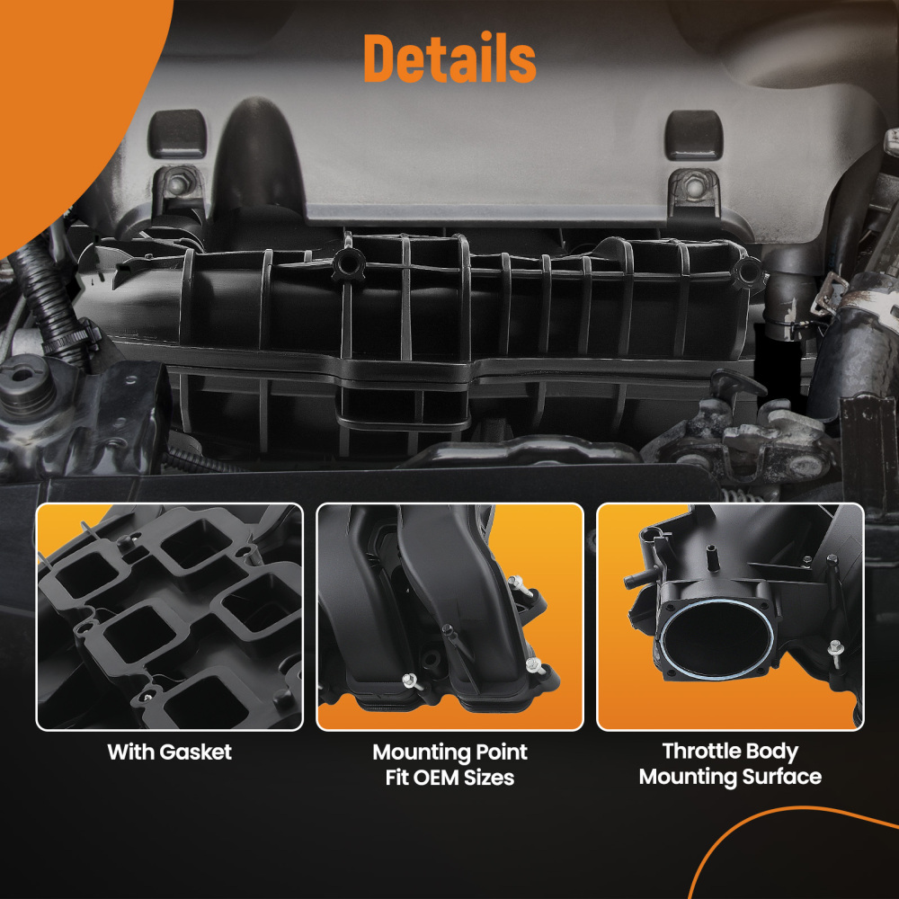 Engine Air Intake Manifold compatible for Jeep Grand Cherokee 2011-2015 3.6L V6-Compatible for Flex