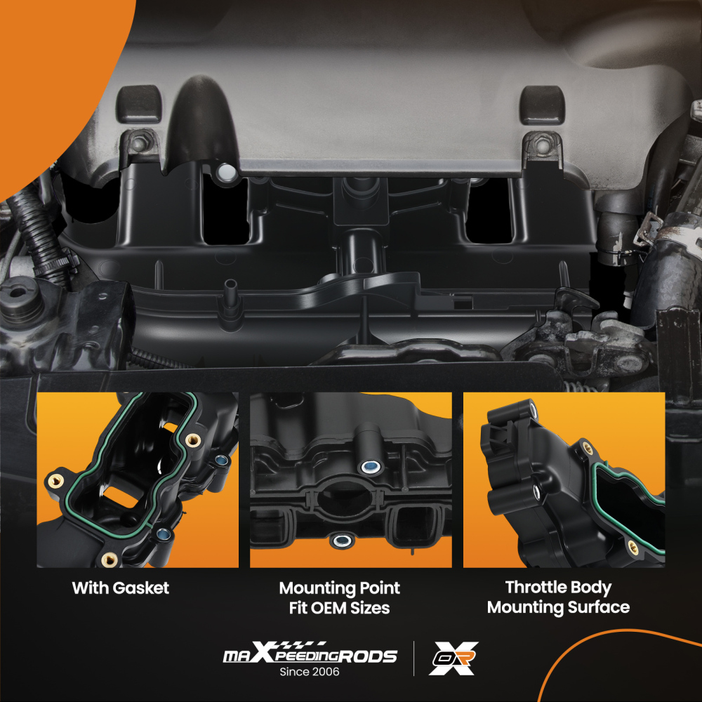 Left + Right Intake Manifolds compatible for Audi A4 A5 Q5 2.7L compatible for VW Touareg 3.0L 059129711BF