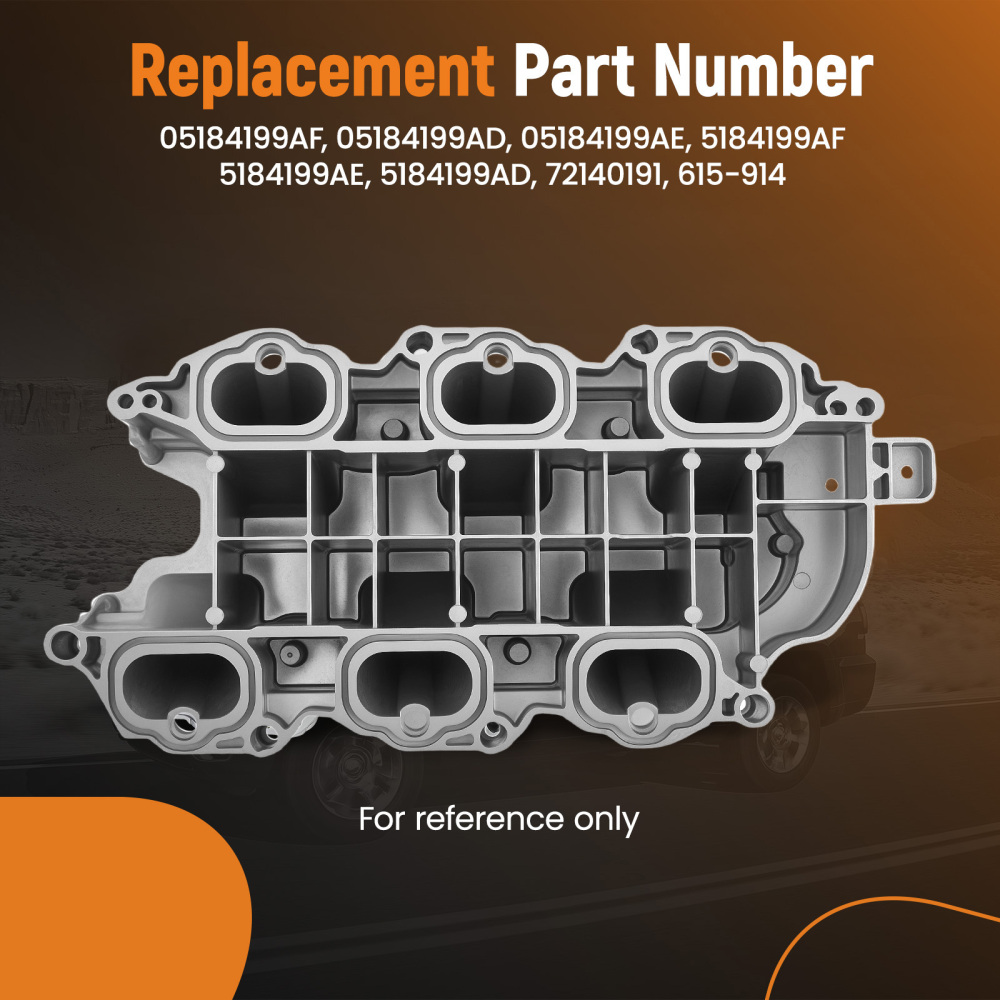 Aluminum Lower Intake Manifold compatible for Chrysler Dodge RAM Jeep V6 3.6 2011-2020 2021