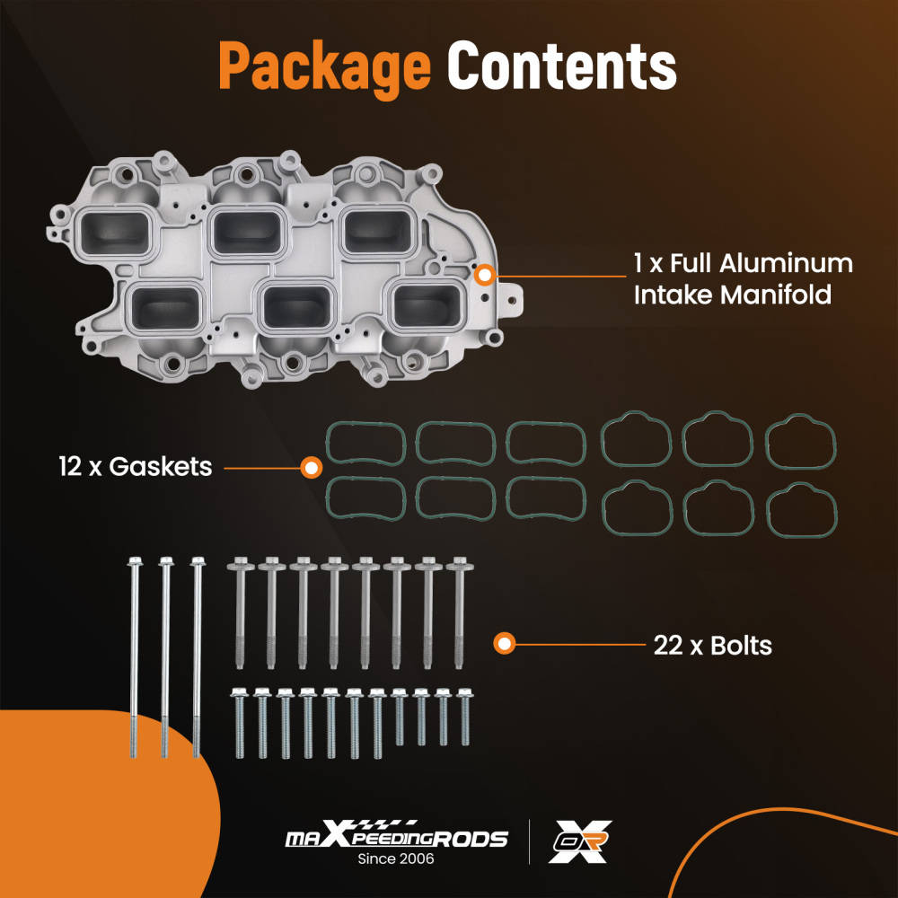 Aluminum Lower Intake Manifold compatible for Chrysler Dodge RAM Jeep V6 3.6 2011-2020 2021