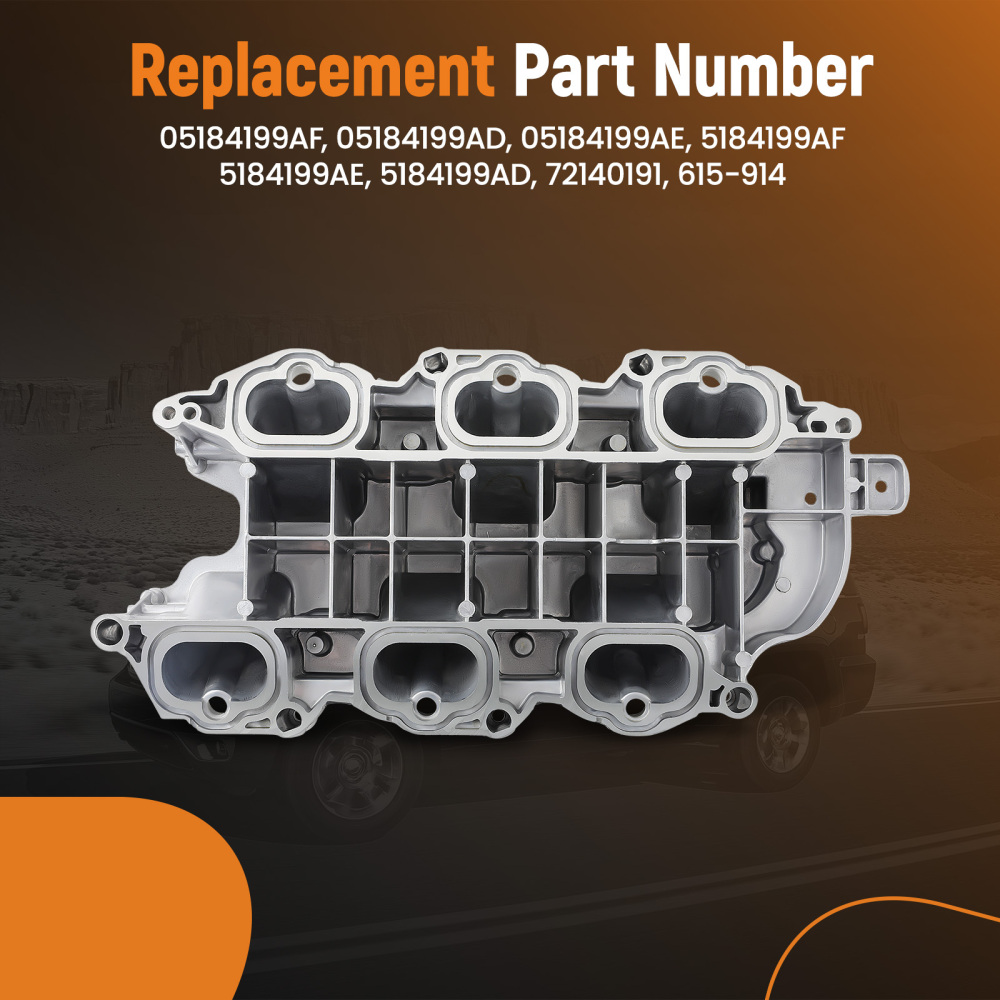 Full Aluminum Lower Intake Manifold For 11-18 compatible for Chrysler Dodge Jeep RAM 05184199AF