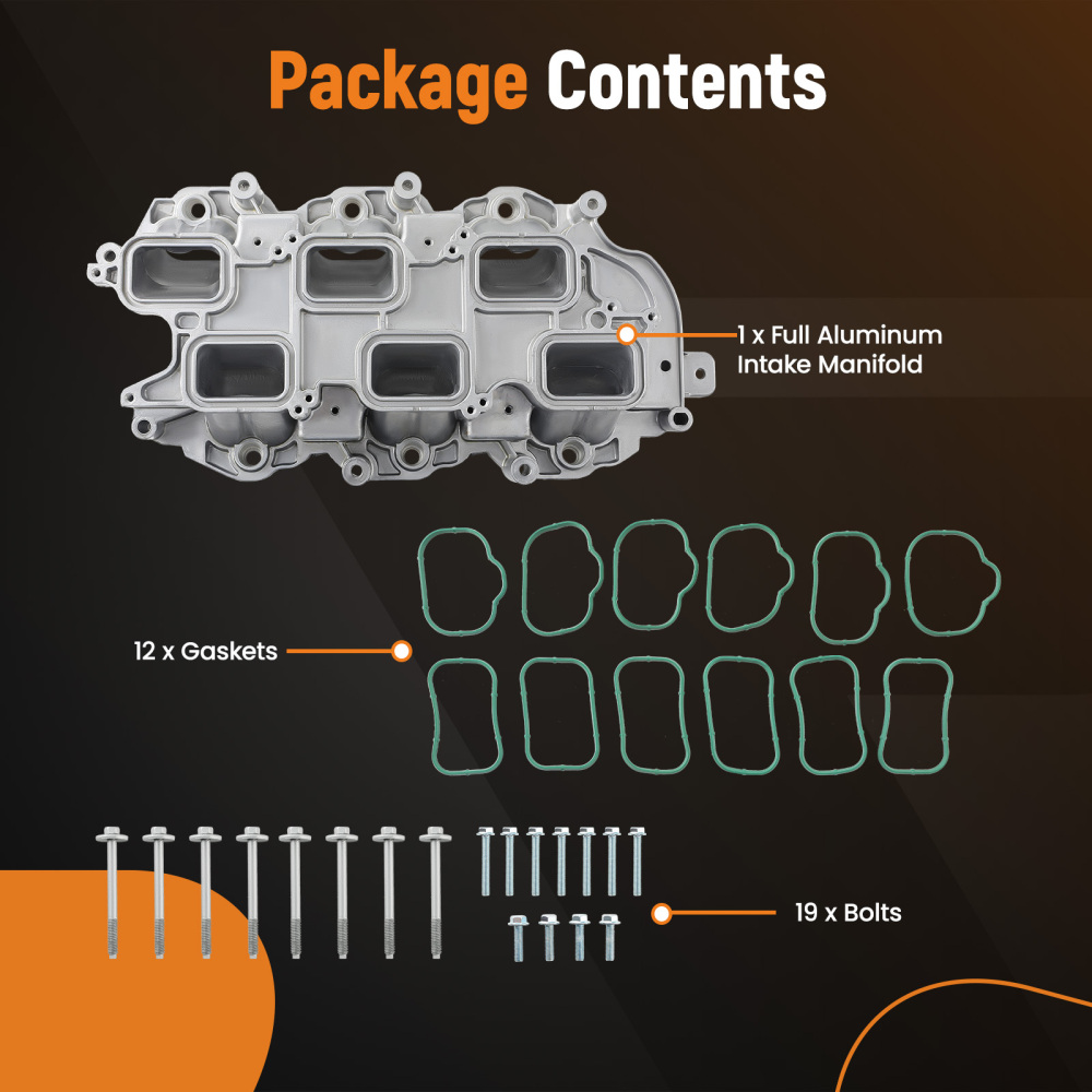 Full Aluminum Lower Intake Manifold For 11-18 compatible for Chrysler Dodge Jeep RAM 05184199AF