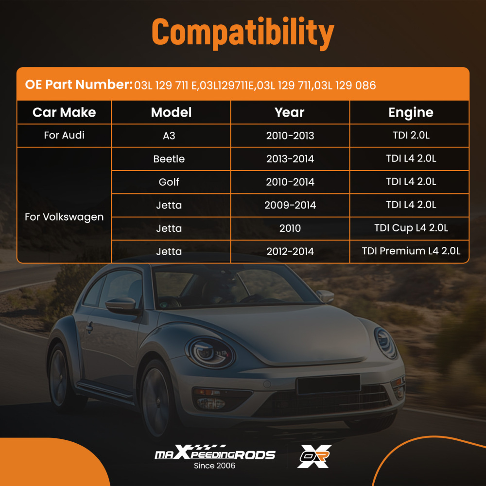 Collettore di aspirazione compatibile per Volkswagen Jetta TDI 2.0L 2009-2014 Beetle compatibile per Audi A3