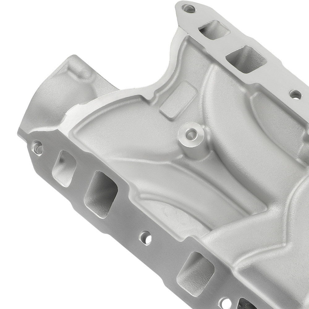 Dual Plane Satin Aluminum Intake Manifold compatible for Ford Small Block SBF 260 289 302