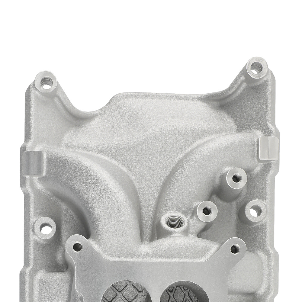 Dual Plane Satin Aluminum Intake Manifold compatible for Ford Small Block SBF 260 289 302