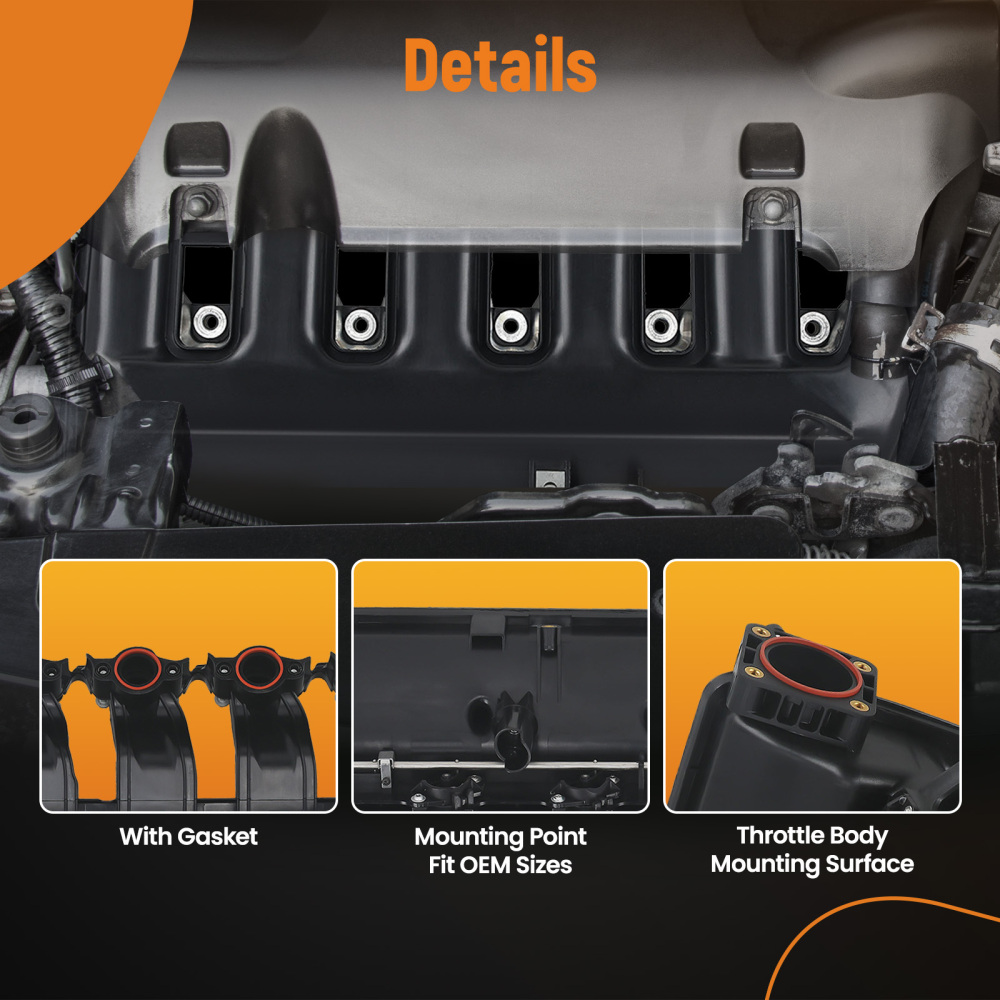 Collettore di Aspirazione compatibile per BMW 5er E60 E61 M57 2003-2010 X3 X5 X6 11617800584