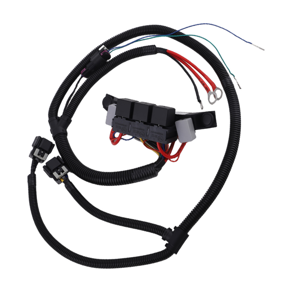 Dual Speed Electric Fan Control Wiring Harness Kit compatible for Silverado 2500 pickup