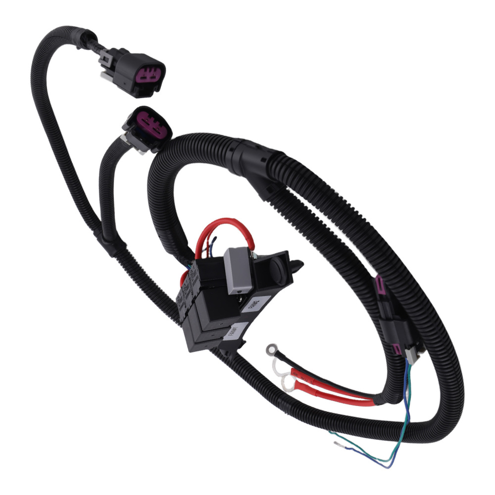 Dual Speed Electric Fan Control Wiring Harness Kit compatible for Silverado 2500 pickup