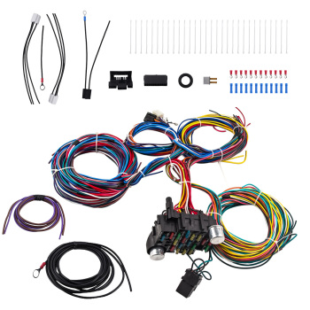 21 Circuit Wiring Harness compatible for CHEVY Mopar compatible for FORD Hotrod UNIVERSAL Extra long Wires