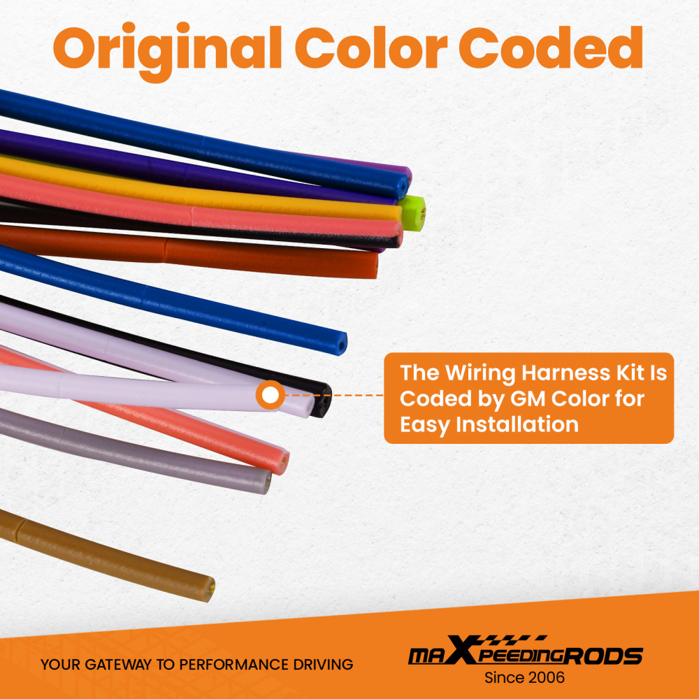 21 Circuit Wiring Harness compatible for CHEVY compatible for FORD Hotrod UNIVERSAL Extra long Wires