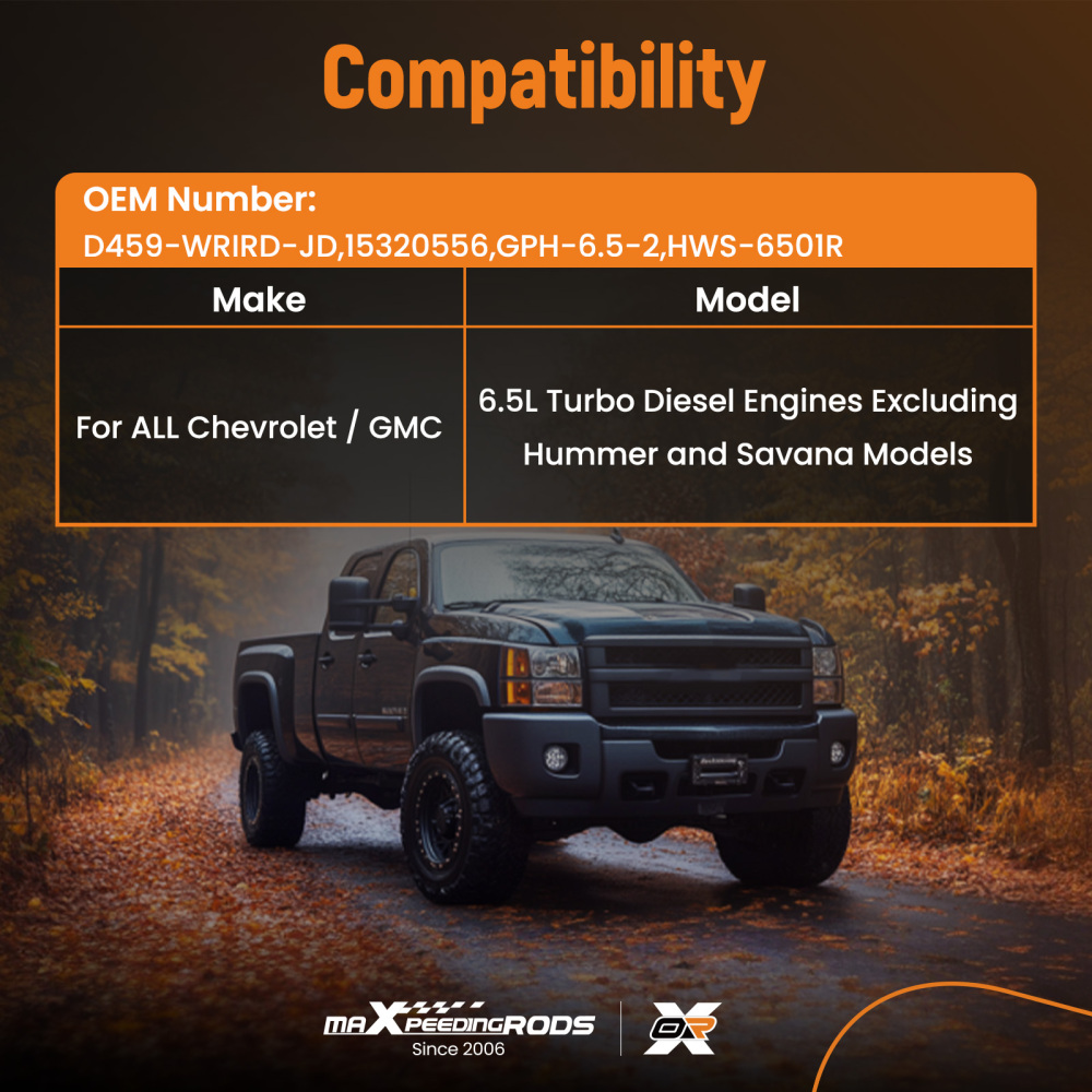 Glow Plug Harness compatible for GMC Yukon6.5L Turbo Diesel Engines 1200°F Insulated