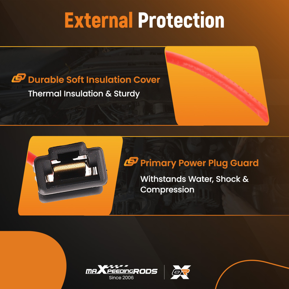 Glow Plug Harness compatible for GMC Yukon6.5L Turbo Diesel Engines 1200°F Insulated