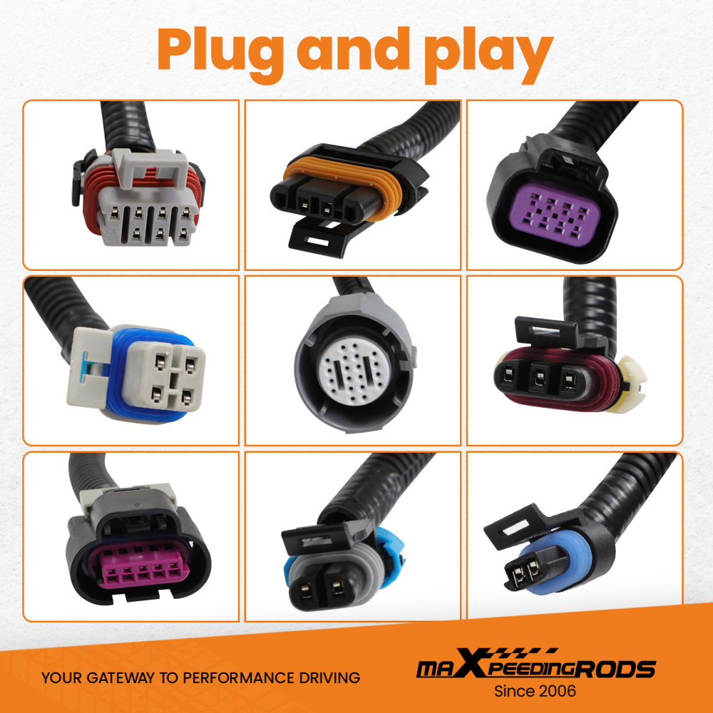 03-07 Swap Harness for LS1 Vortec T56 4L80E 4.8 5.3 03-07 DBW 18 add length