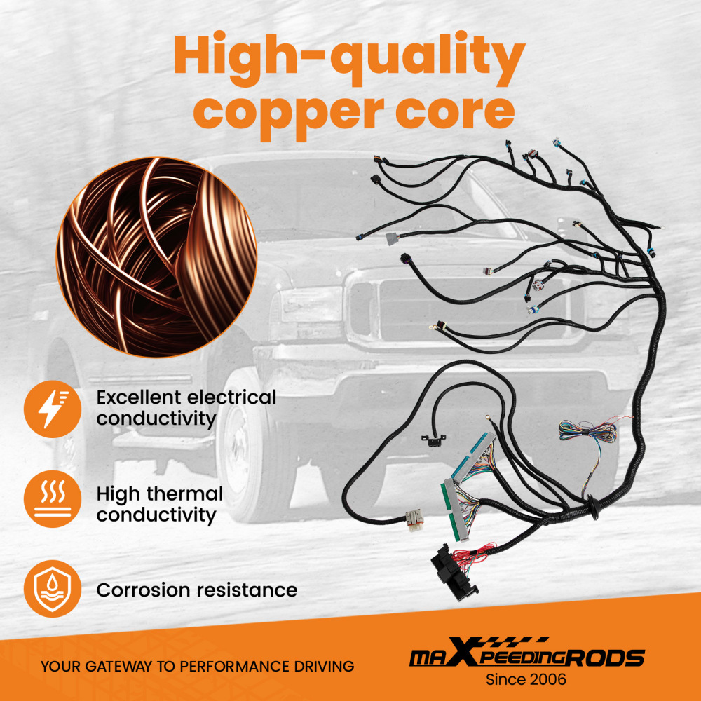 03-07 Swap Harness for LS1 Vortec T56 4L80E 4.8 5.3 03-07 DBW 18 add length