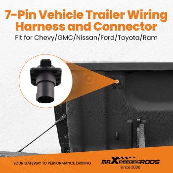 T Connector Trailer Wiring Harness compatible for Chevrolet Compatible for Dodge Compatible for GMC Compatible for Toyota