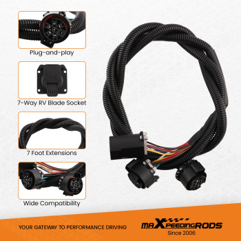 T Connector Trailer Wiring Harness compatible for Chevrolet Compatible for Dodge Compatible for GMC Compatible for Toyota