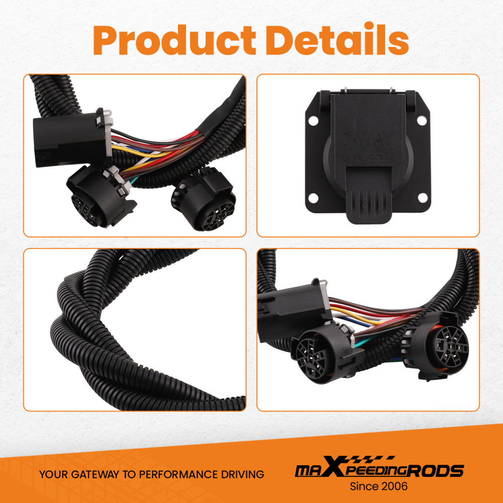 T Connector Trailer Wiring Harness compatible for Chevrolet Compatible for Dodge Compatible for GMC Compatible for Toyota