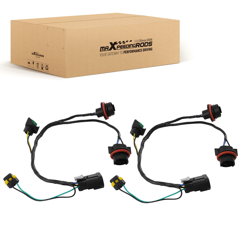 2PCS Headlight Wiring Harness compatible for Silverado 1500 2500HD 3500HD 2007-2014