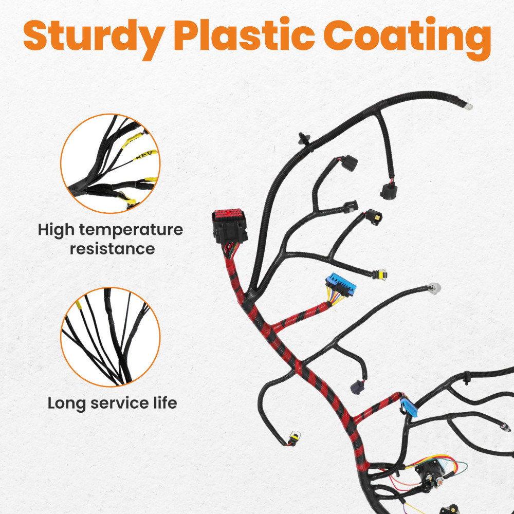 Engine harness compatible for F-250 F-350 Super Duty 7.3L compatible for V8 F81Z-12B637-EA 1999-2001