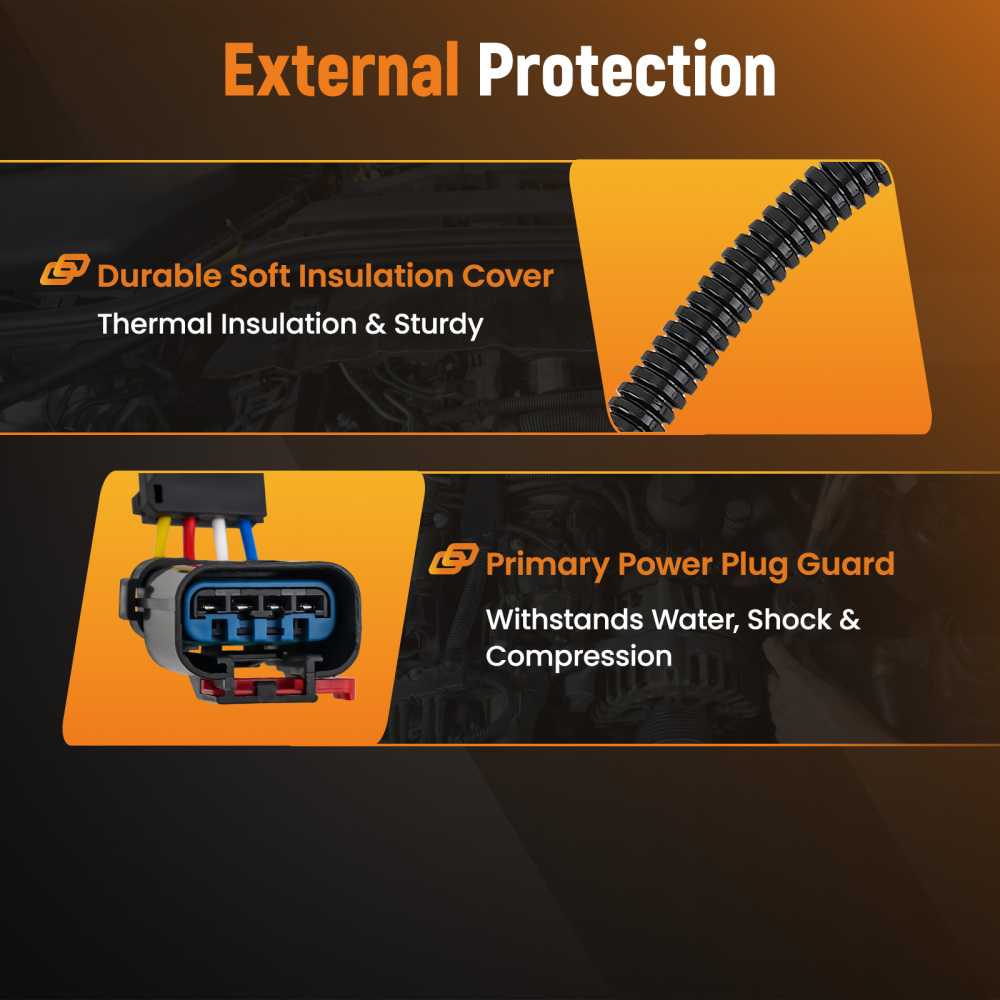 ZD13 Glow PlugHarness Kit For 2004-2010 compatible for Ford F-350 F-450 6.0L Powerstroke