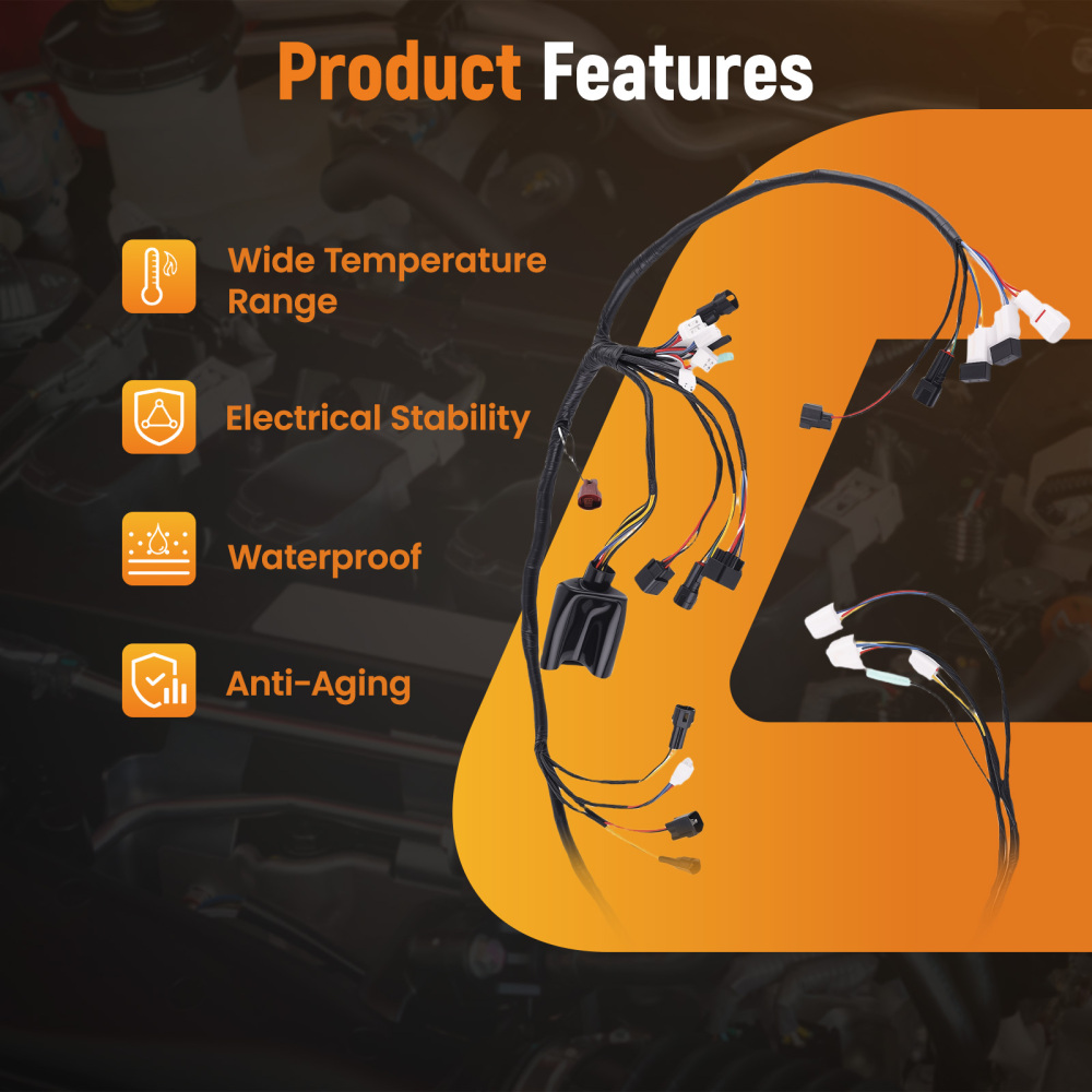 Main Electrical Wiring Wire Harness compatible for YAMAHA YFZ450 2004 2005 5TG-82590-00