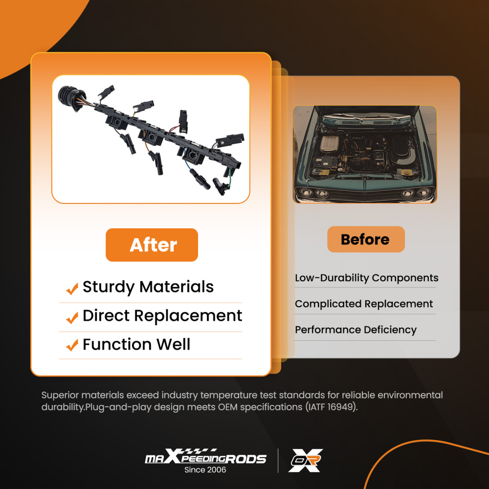 1 X Injector Harness compatible for VW Golf Caddy compatible for Audi Seat Skoda 03G971033l