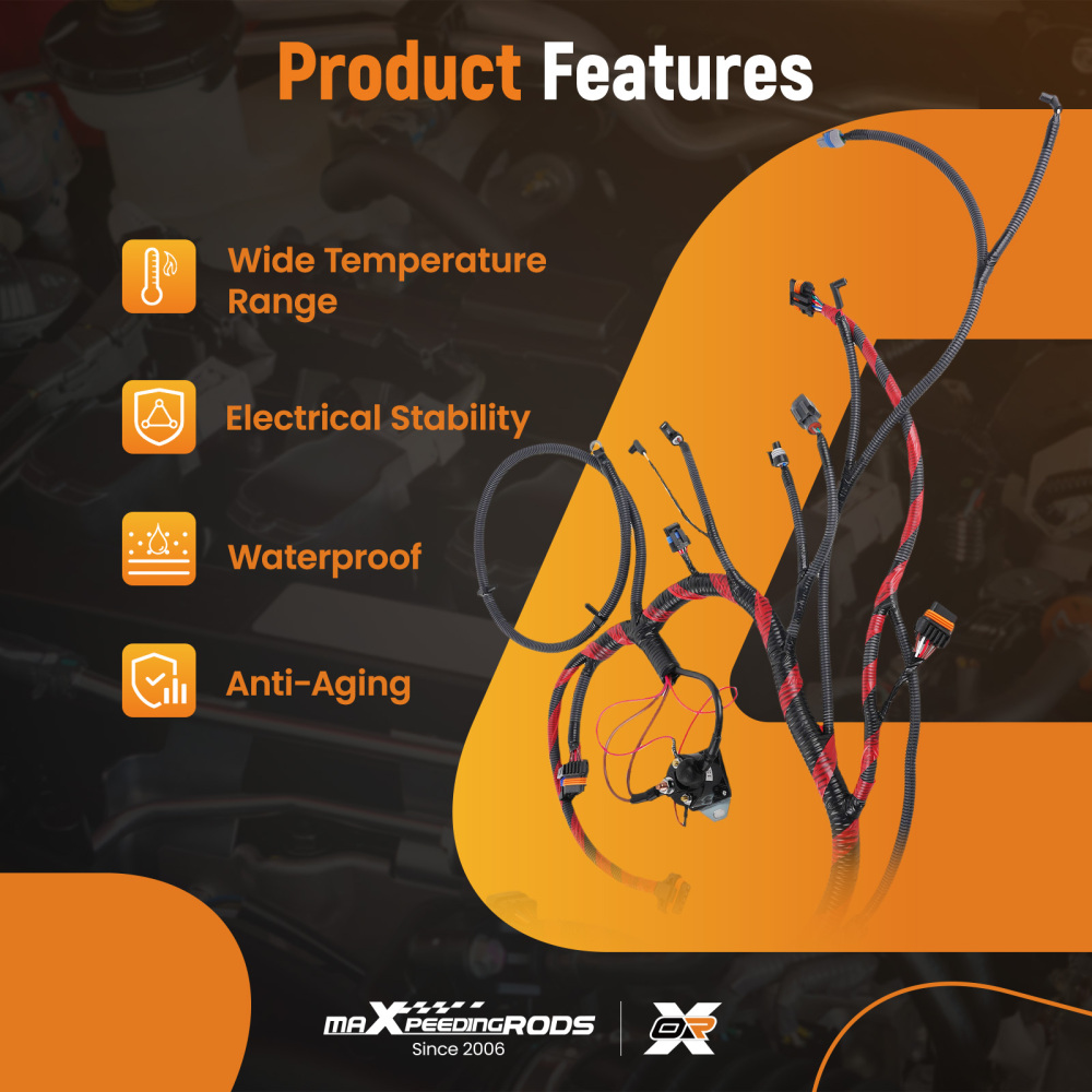 Engine Wiring Harness compatible for Ford F-250 F-350 7.3L Diesel 1994-1996 F6TZ9A451F