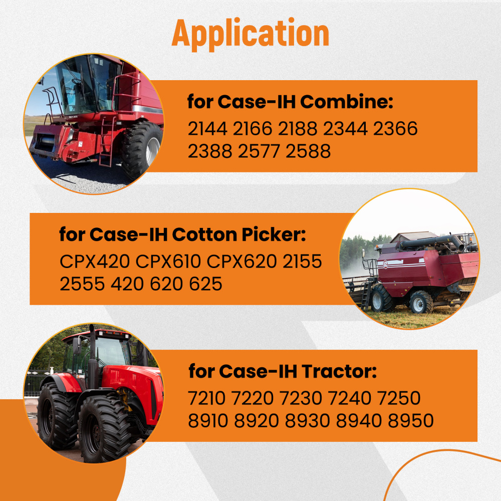 Tractor Power Harness 3pin compatible for Case-IH Combinev/Cotton Picker/Tractor 86511459