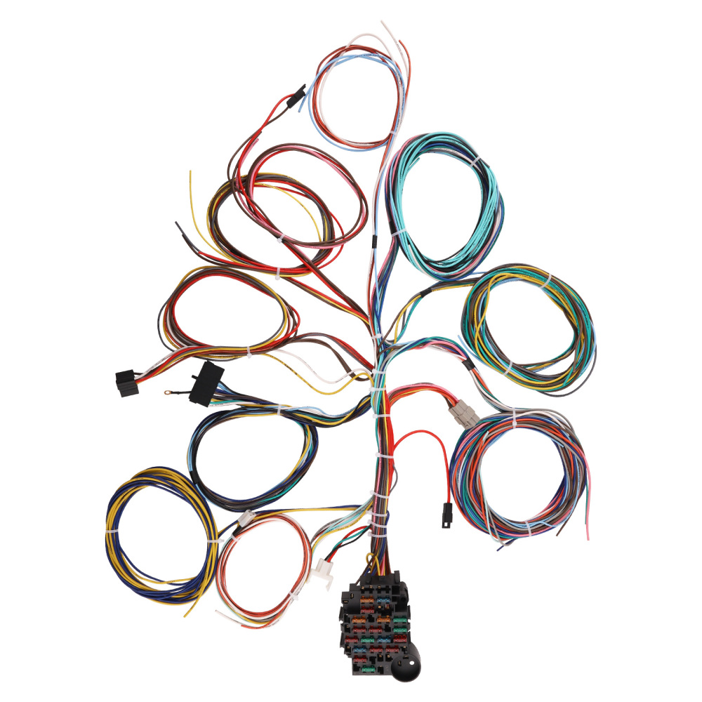 Wire Harness Universal 22 Circuit Wiring For 1960-1986 compatible for Chevy GMC Pickup Truck