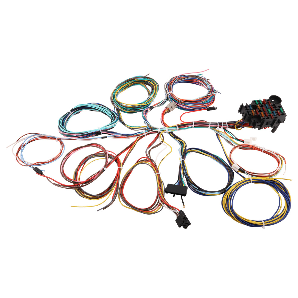 Wire Harness Universal 22 Circuit Wiring For 1960-1986 compatible for Chevy GMC Pickup Truck