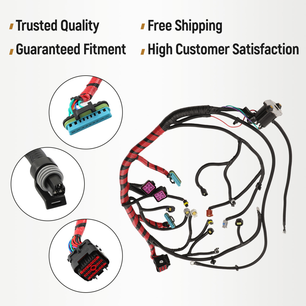 Wiring Harness Engine compatible for Ford F-250 Super Duty 8 Cyl 7.3L 4AT 4R100, 5MT, 6MT