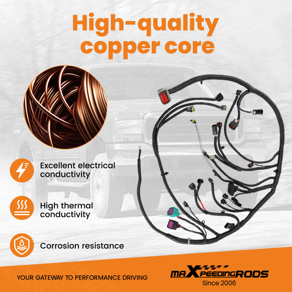 Wiring Harnesses compatible for Ford F-250 F-350 F-450 F-550 Super Duty 6.0L Diesel 05-07