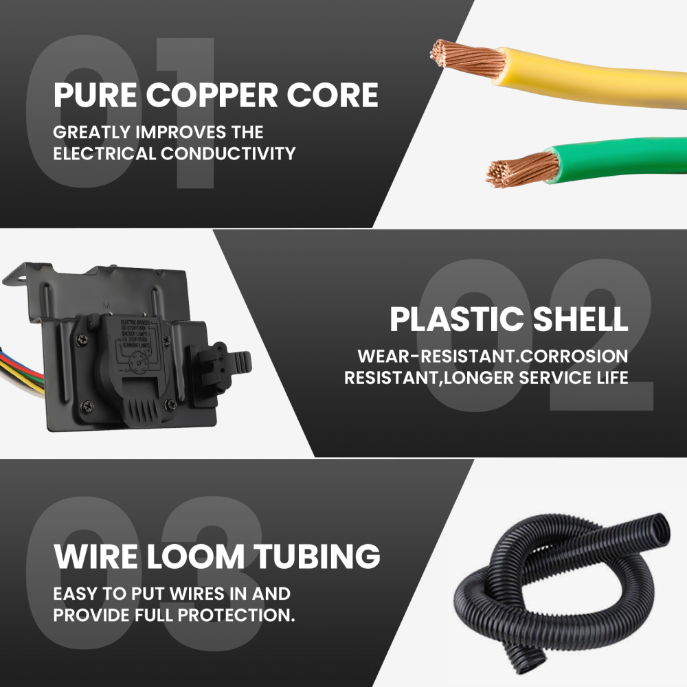 Trailer Tow Wiring Harness 47 Pin compatible for Ford F250 and 350 compatible for Super Duty 2002-2004