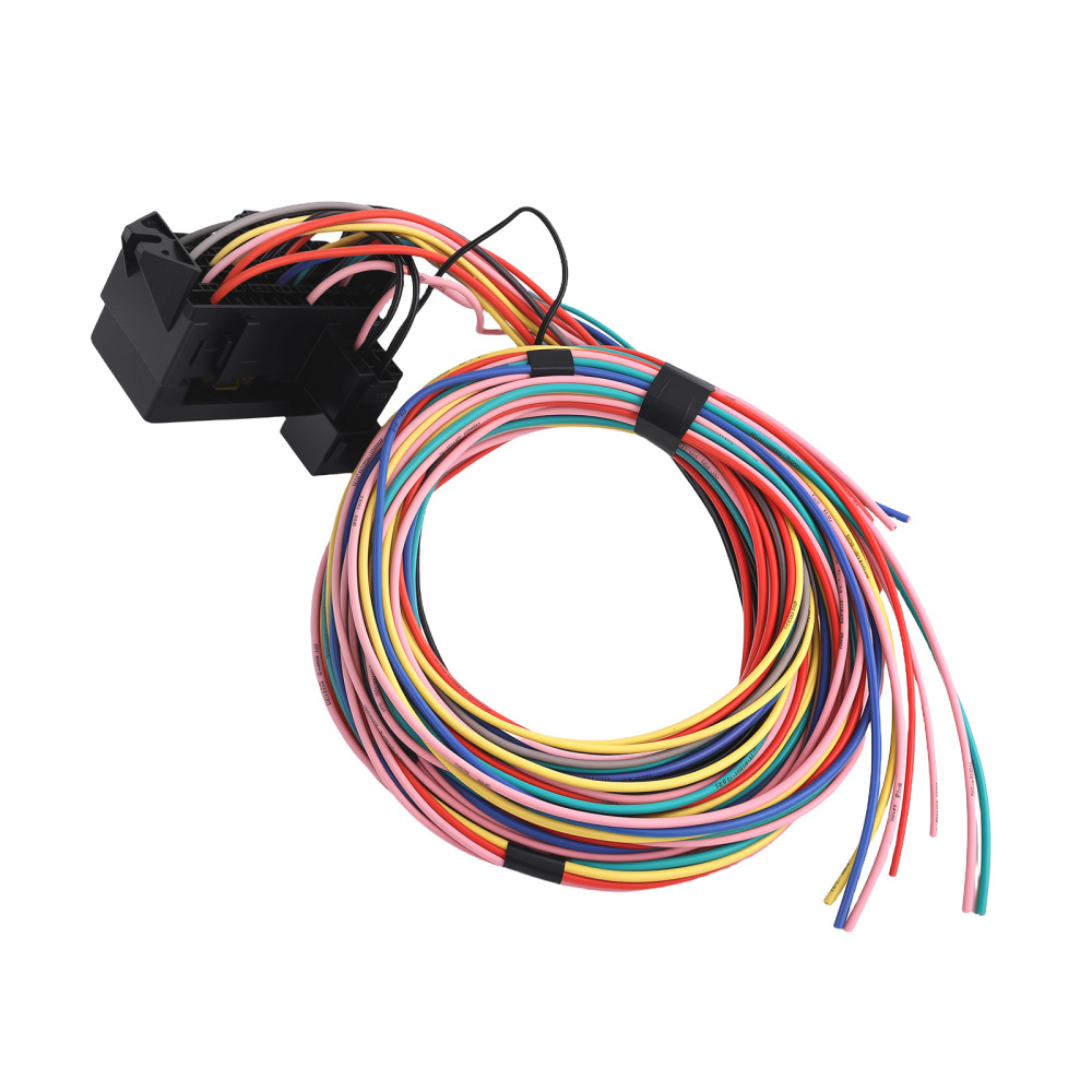 Wiring Harness 14 Circuit Universal,Circuit Wiring Harness Kit 14 Fuse for Stree