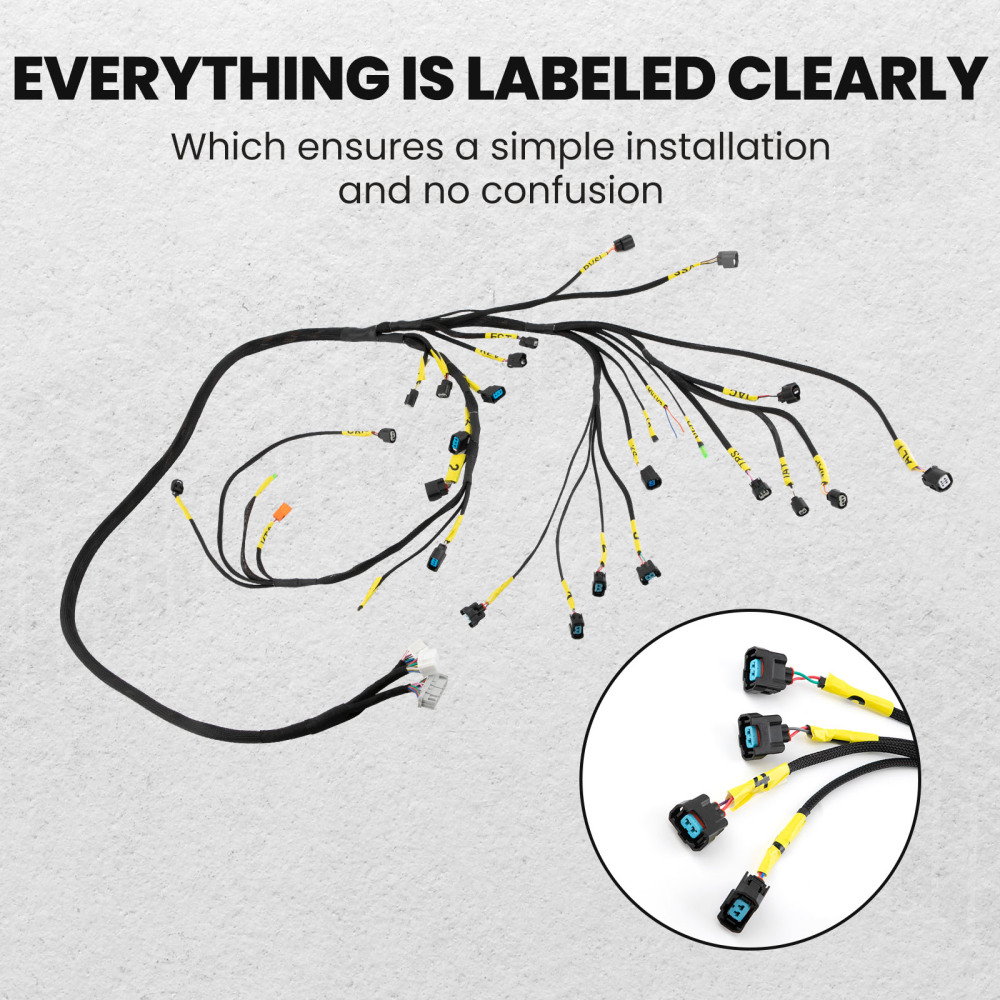 K20 K24 K-Series Engine Harness compatible for Honda Acura K-Swap Integra Civic 2001-2005