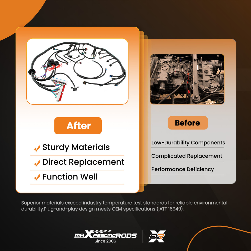 Wiring Harness Stand Alone For LS1 engines T56 4.8 5.3 6.0 1997-06 compatible for Chevrolet