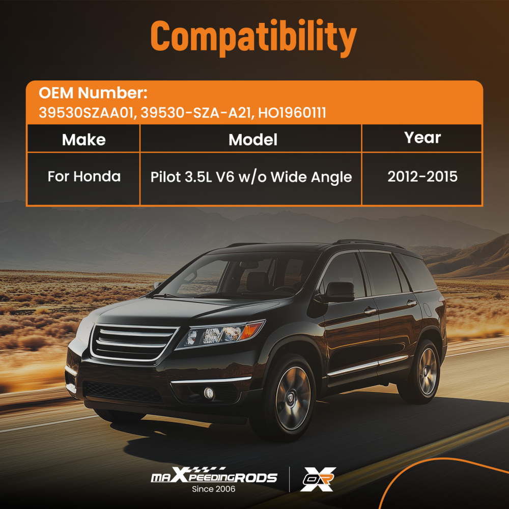 Rear View Backup Camera compatible for Honda Pilot 3.5L V6 2012-15 39530SZAA01 Replacement