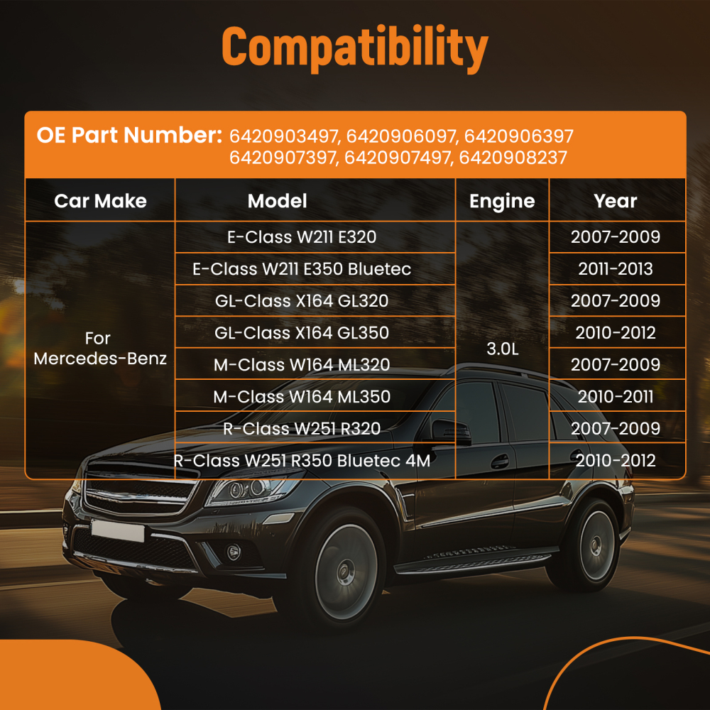 Tubo di aspirazione aria motore con sensori compatibile per Mercedes W211 E320 W164 ML350