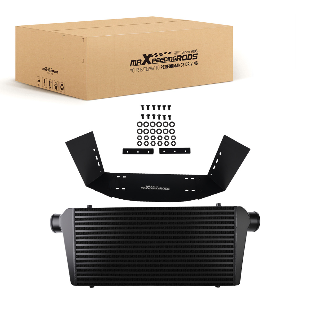 Large Universal Intercooler W/ Air Guide Plates Kit 76.2mm 780mm Core M8 Mounts