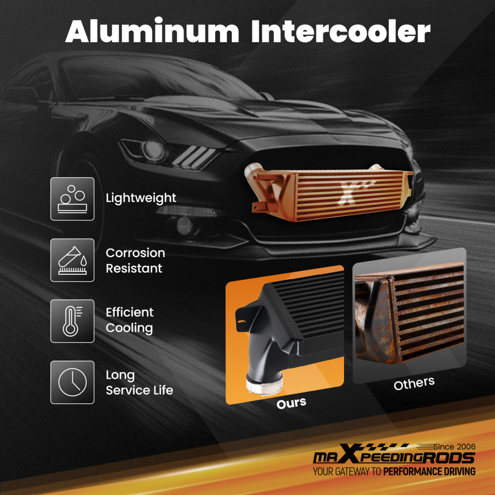 Piastra della barra dellintercooler compatibile per BMW 335i E90 E92 N54 N55 2006-2011 Nero