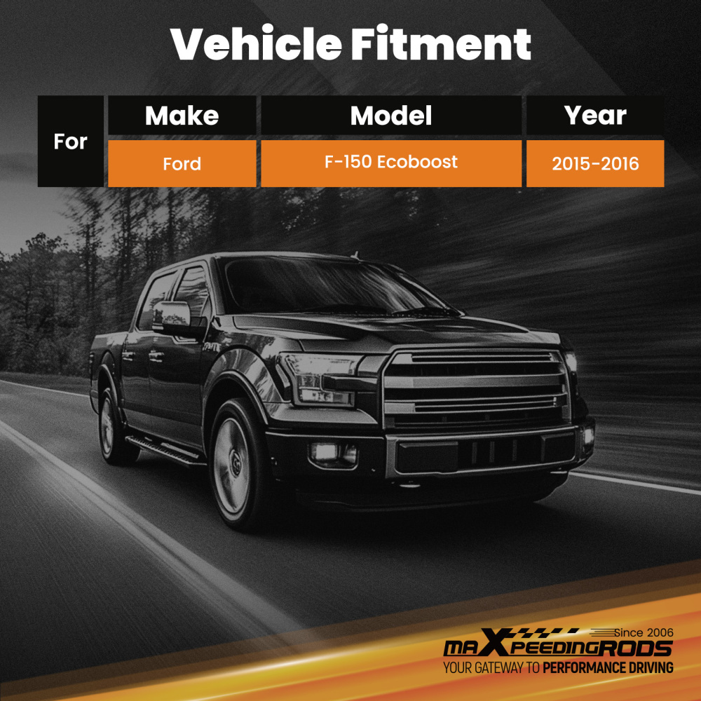 Aluminum BarPlate Intercooler compatible for Ford F-150 EcoBoost 2015-2016 Front