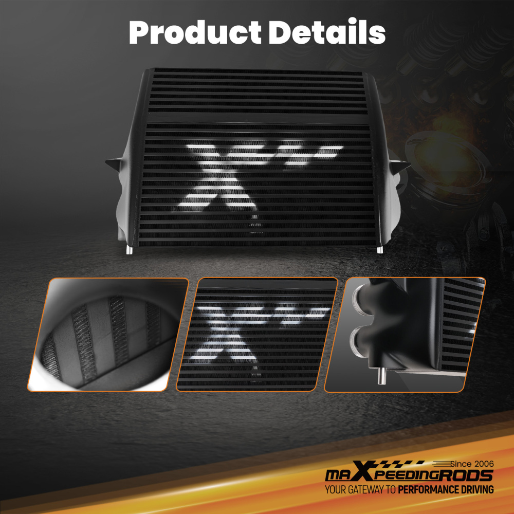Aluminum BarPlate Intercooler compatible for Ford F-150 EcoBoost 2015-2016 Front