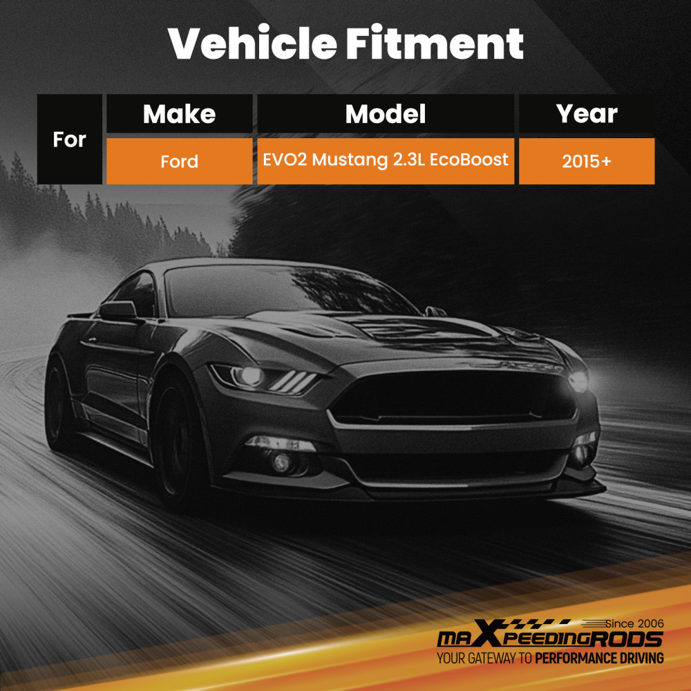 TurboIntercooler ForFord compatible for Mustang EcoBoost 2.3L 15-22 Performance Black