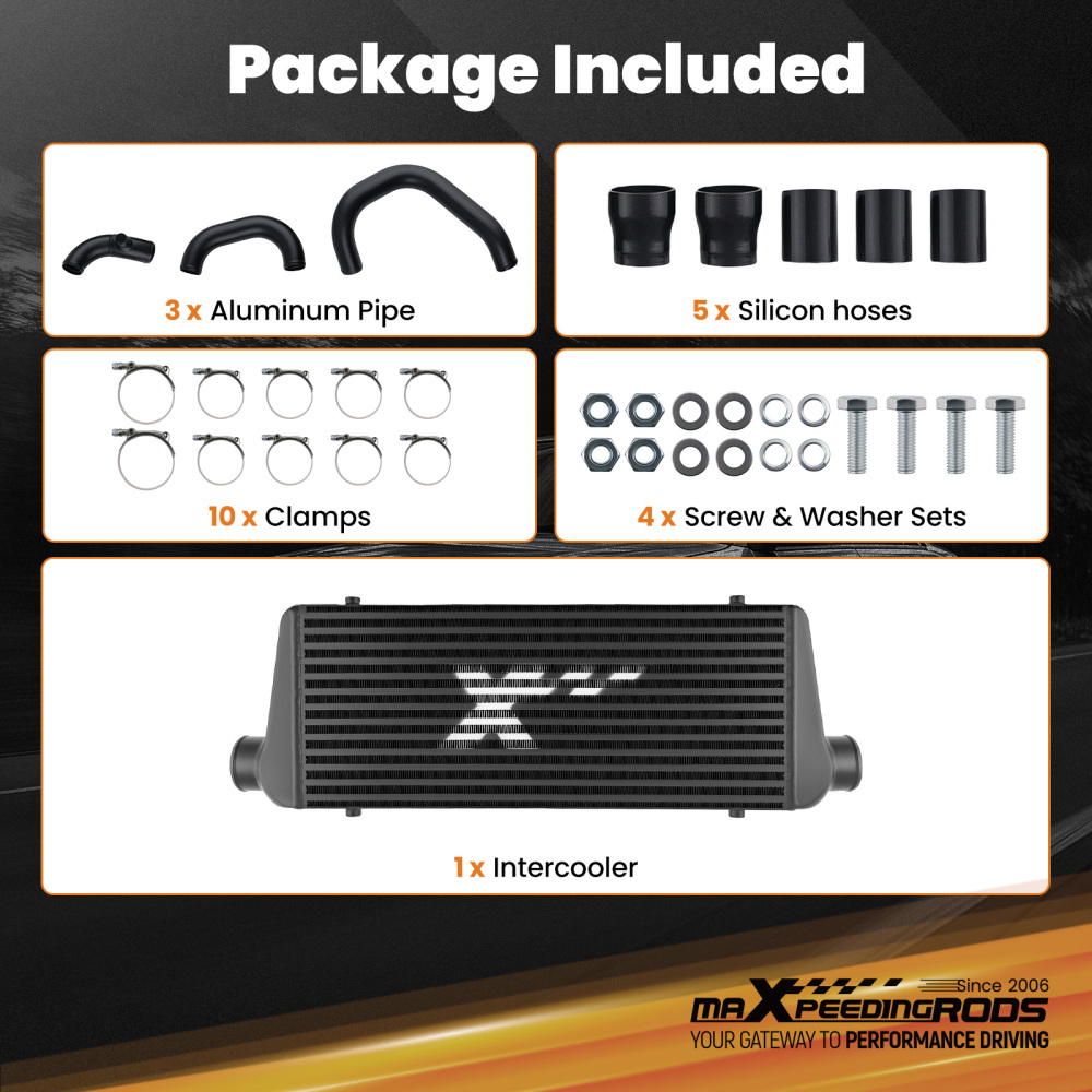 Bar Plate Intercooler Kit compatible for Audi A4 1.8T B5 Quattro 1998-2001 Aluminum