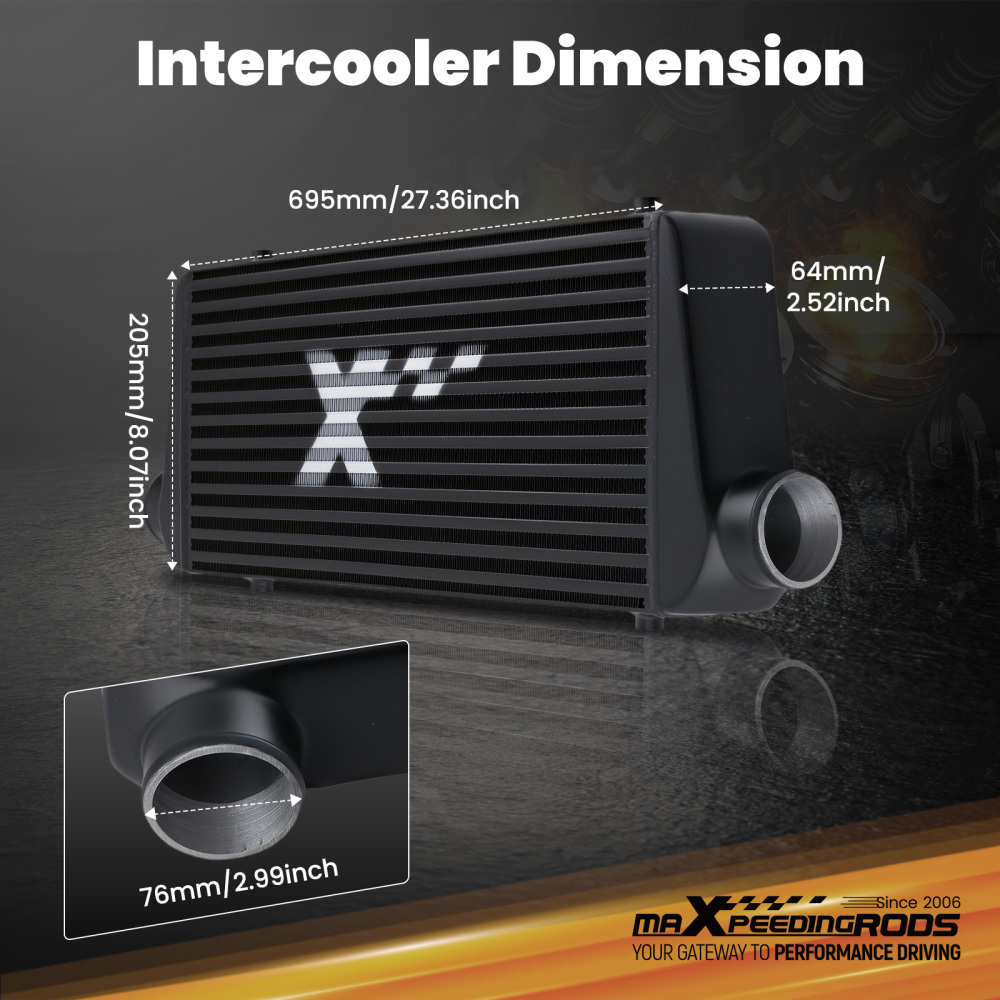 Bar Plate Intercooler Kit compatible for Audi A4 1.8T B5 Quattro 1998-2001 Aluminum