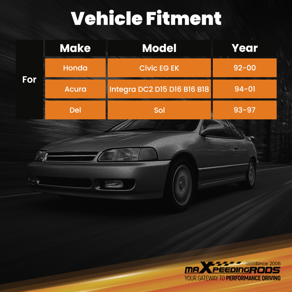 2.5 Intercooler kitKit compatible for Honda Civic/Del Sol 92-97 Black Bar Plate 64mm