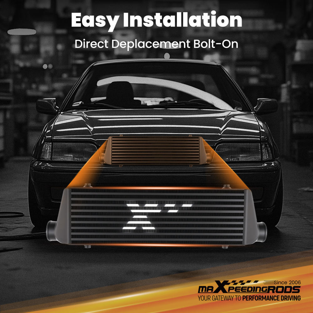 2.5 Intercooler kitKit compatible for Honda Civic/Del Sol 92-97 Black Bar Plate 64mm