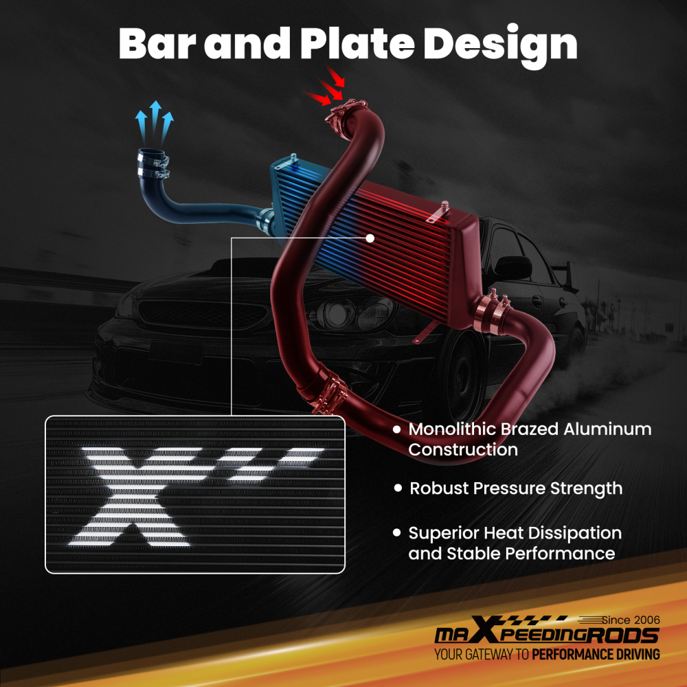 Aluminum Intercooler kitfor compatible for Nissan Skyline R32 GTST Turbo Performance Kit